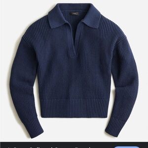 Jcrew collared cotton beach sweater